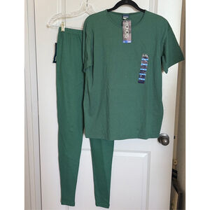 Women's Honors Green Pajama Set L #0053